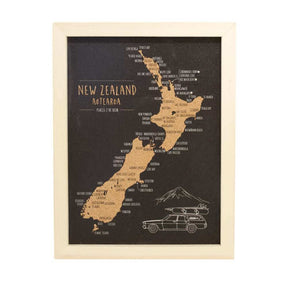 Moana Road - A4 New Zealand Cork Map - Funky Gifts NZ