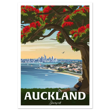 A4 Travel Poster - Auckland Devonport - Funky Gifts NZ