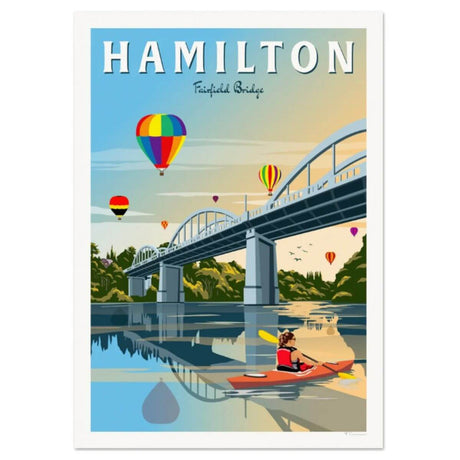 A4 Travel Poster - Hamilton - Funky Gifts NZ