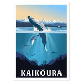 A4 Travel Poster - Kaikoura Whale Watching - Funky Gifts NZ