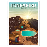 A4 Travel Poster - Tongariro National Park - Funky Gifts NZ