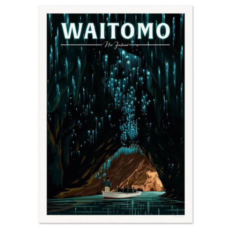 A4 Travel Poster - Waitomo Caves - Funky Gifts NZ