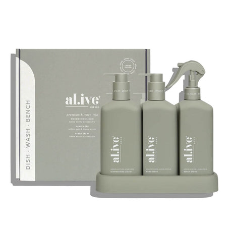 Al.ive Body Kitchen Trio - Willow Gum & Lemon Myrtle + Lemon Myrtle & Honeydew - Funky Gifts NZ