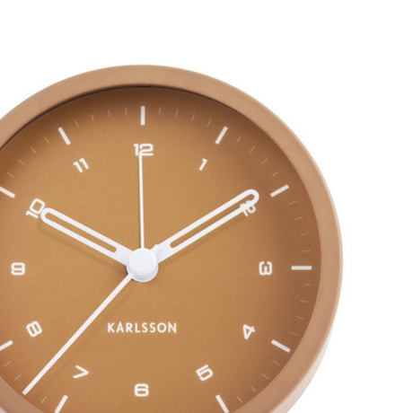 Karlsson Alarm Clock Tinge - Caramel Brown - Funky Gifts NZ