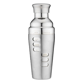 Tempa Aurora Recipe Cocktail Shaker - Silver - Funky Gifts NZ