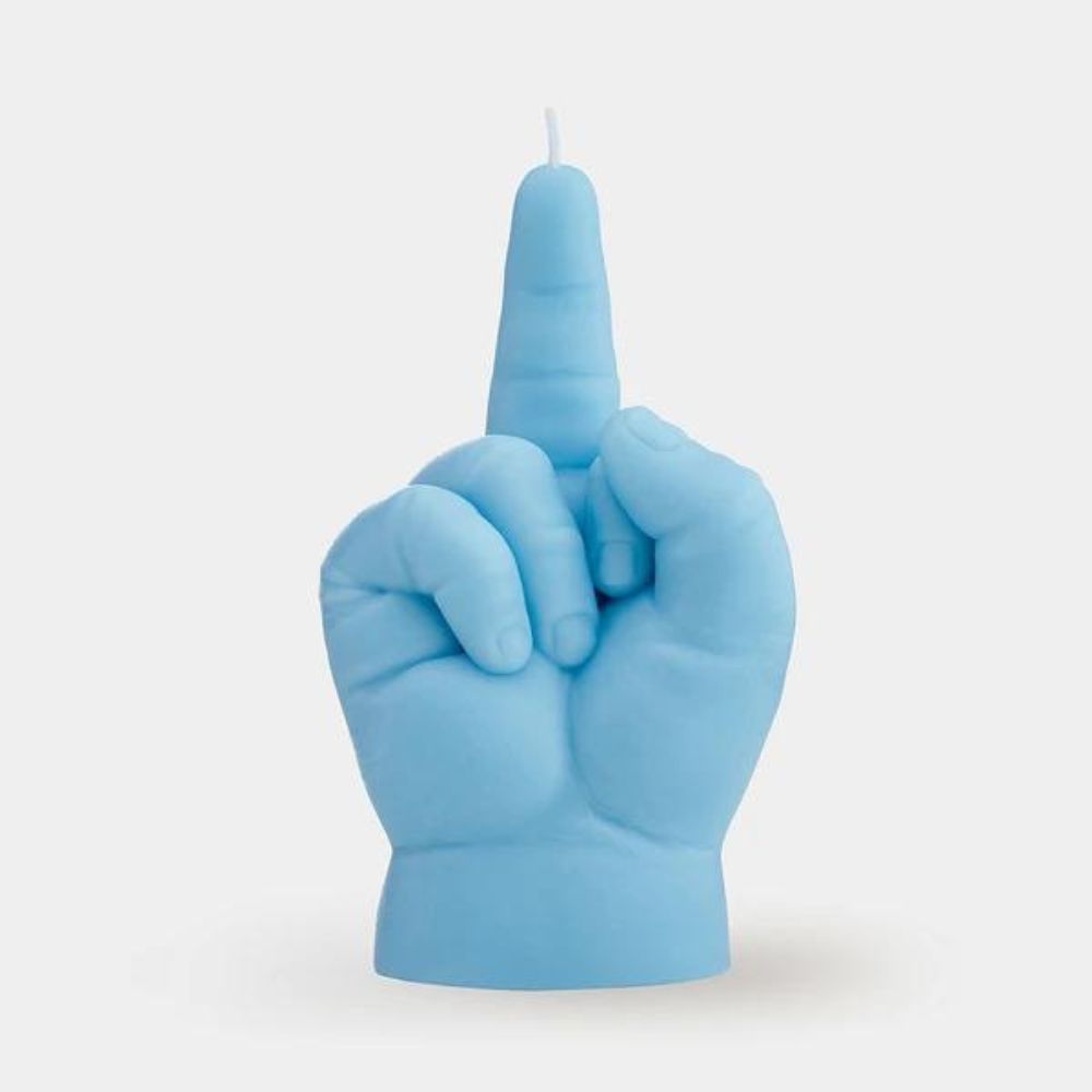 F*ck You Baby Hand Candle - Blue - Funky Gifts NZ