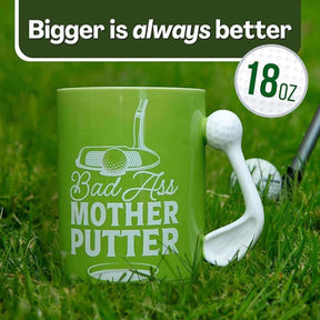 Badass Mother Putter Golf Mug 18oz - Funky Gifts NZ