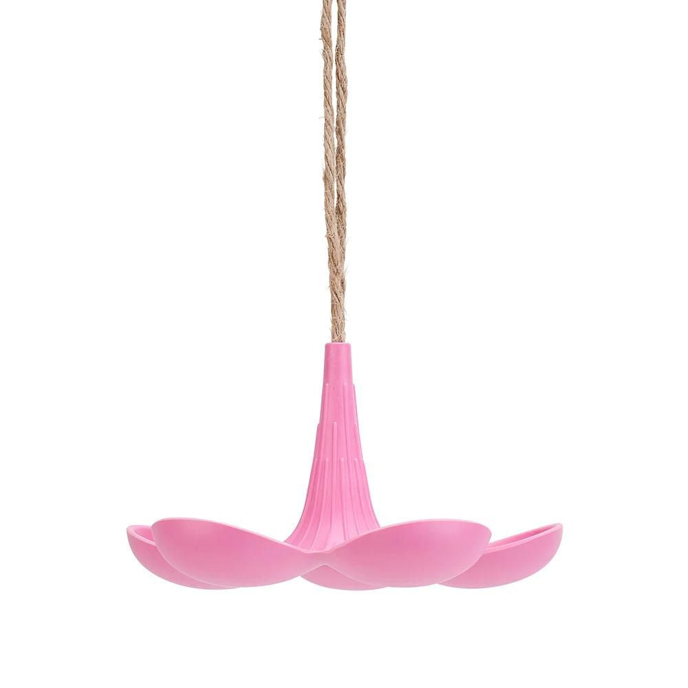 Bamboo Bird Feeder Pink - Funky Gifts NZ