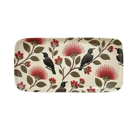 NZ Bamboo Tray - Pohutukawa Serenade - Funky Gifts NZ