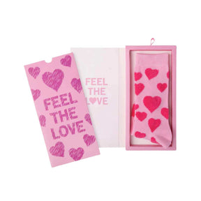 Women's Feel The Love Bamboo Sock Card - Funky Gifts NZ