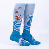 Sock It To Me Socks - Women's Knee High - Beauty in Water - Funky Gifts NZ