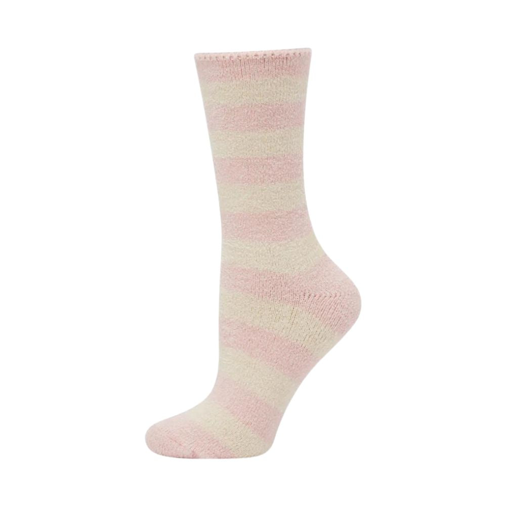 Women's Luxe Bamboo Bed Sock Pink Stripe - Funky Gifts NZ