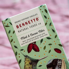 Bennetto Chocolate 80g - Dark Mint - Funky Gifts NZ