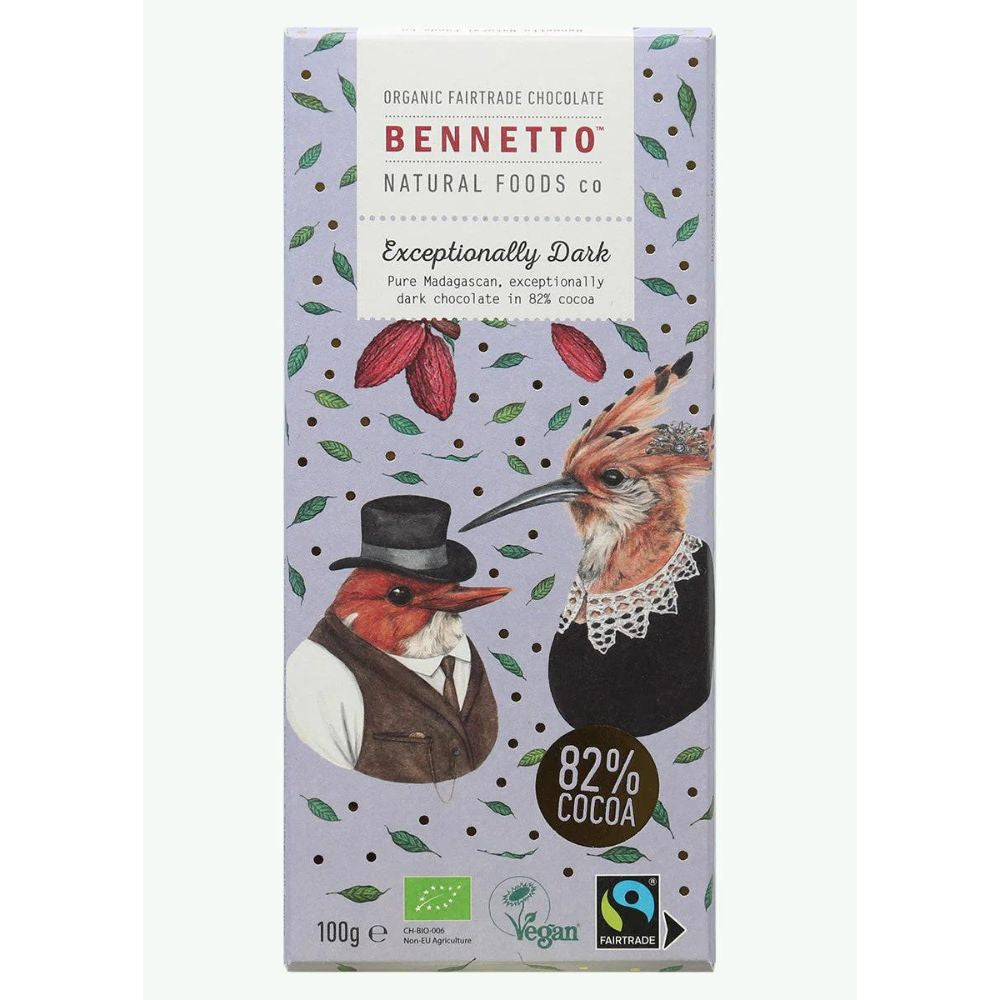 Bennetto Chocolate 100g - Exceptionally Dark - Funky Gifts NZ