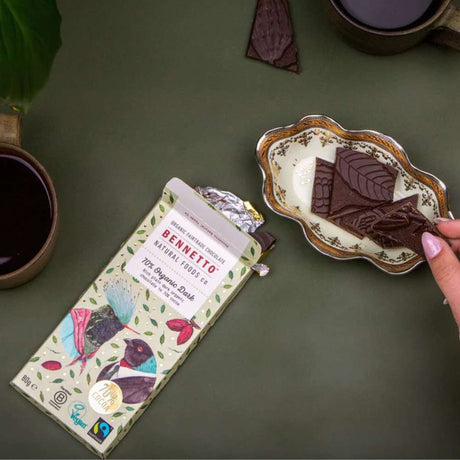 Bennetto Chocolate 80g - Organic Dark Chocolate - Funky Gifts NZ