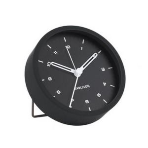 Karlsson Alarm Clock Tinge - Black - Funky Gifts NZ