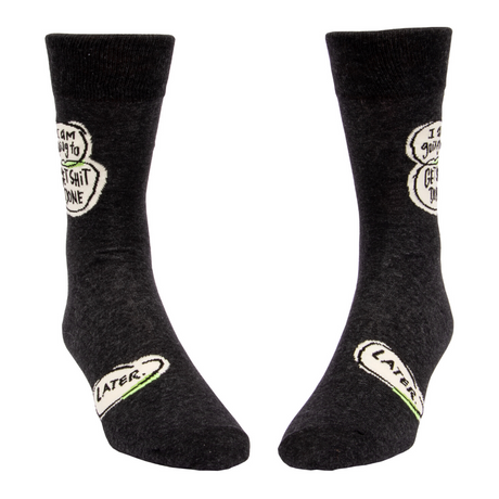 Men's Socks – Get Sh*t Done, Later  - Blue Q - Funky Gifts NZ