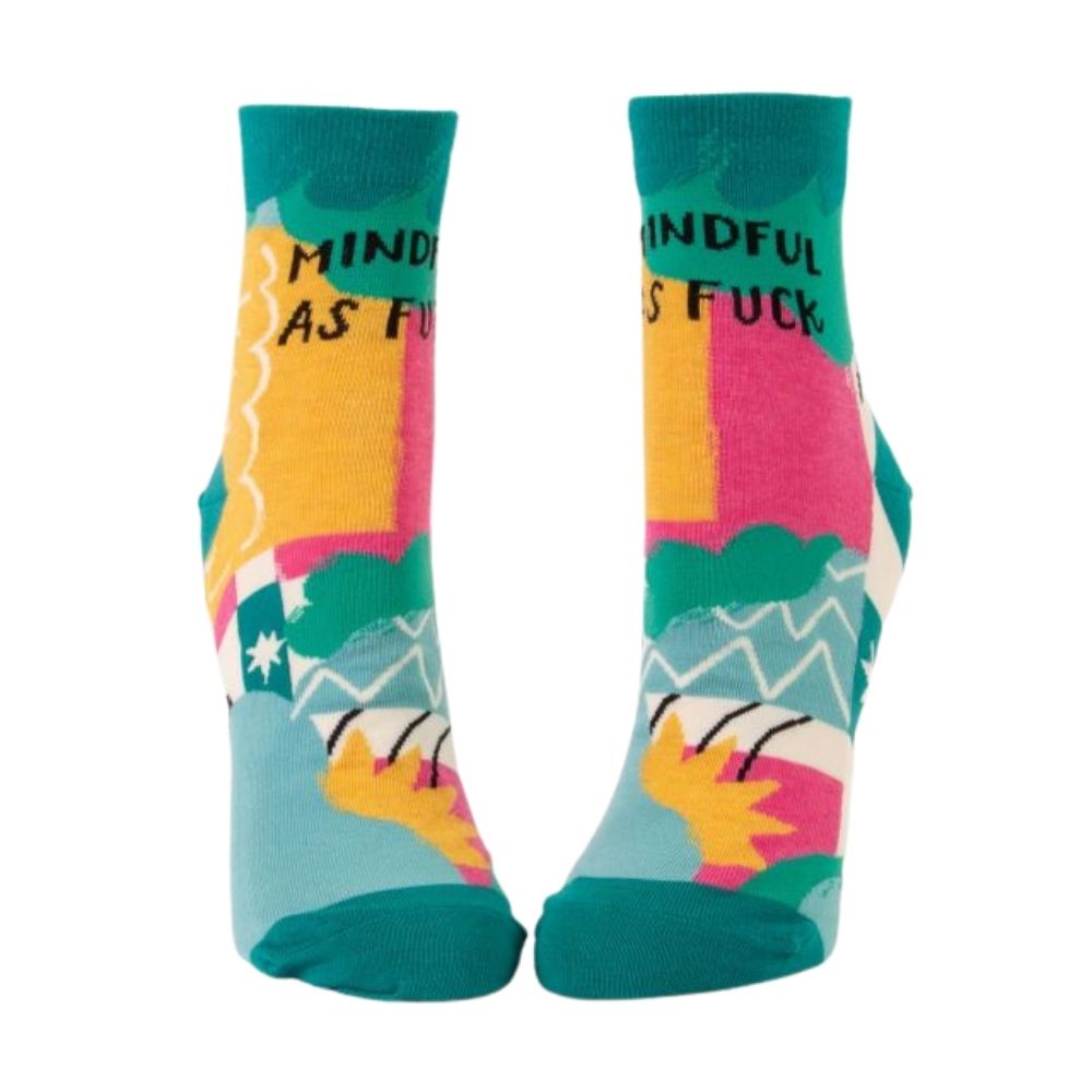 Blue Q Socks – Women's Ankle - Mindful As Fuck - Funky Gifts NZ