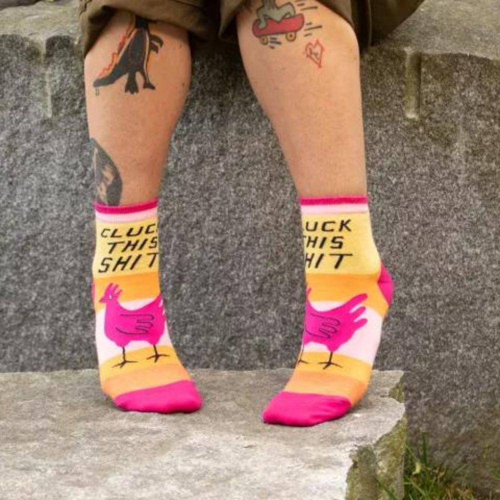 Women's Socks - Cluck This Shit - Blue Q - Funky Gifts NZ