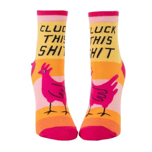 BlueQ Women's Ankle Socks - Cluck This Shit Funky Gifts.jpg
