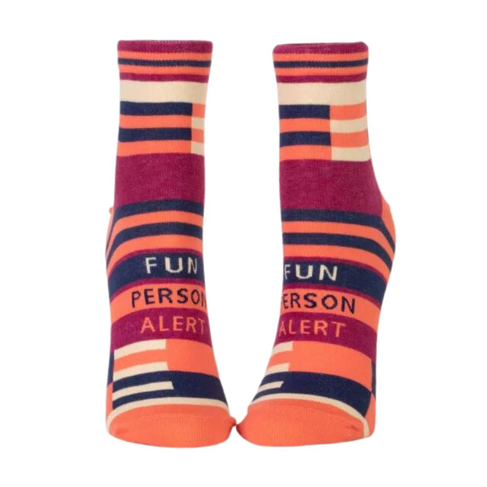 Women's Socks - Fun Person Alert - Blue Q - Funky Gifts NZ