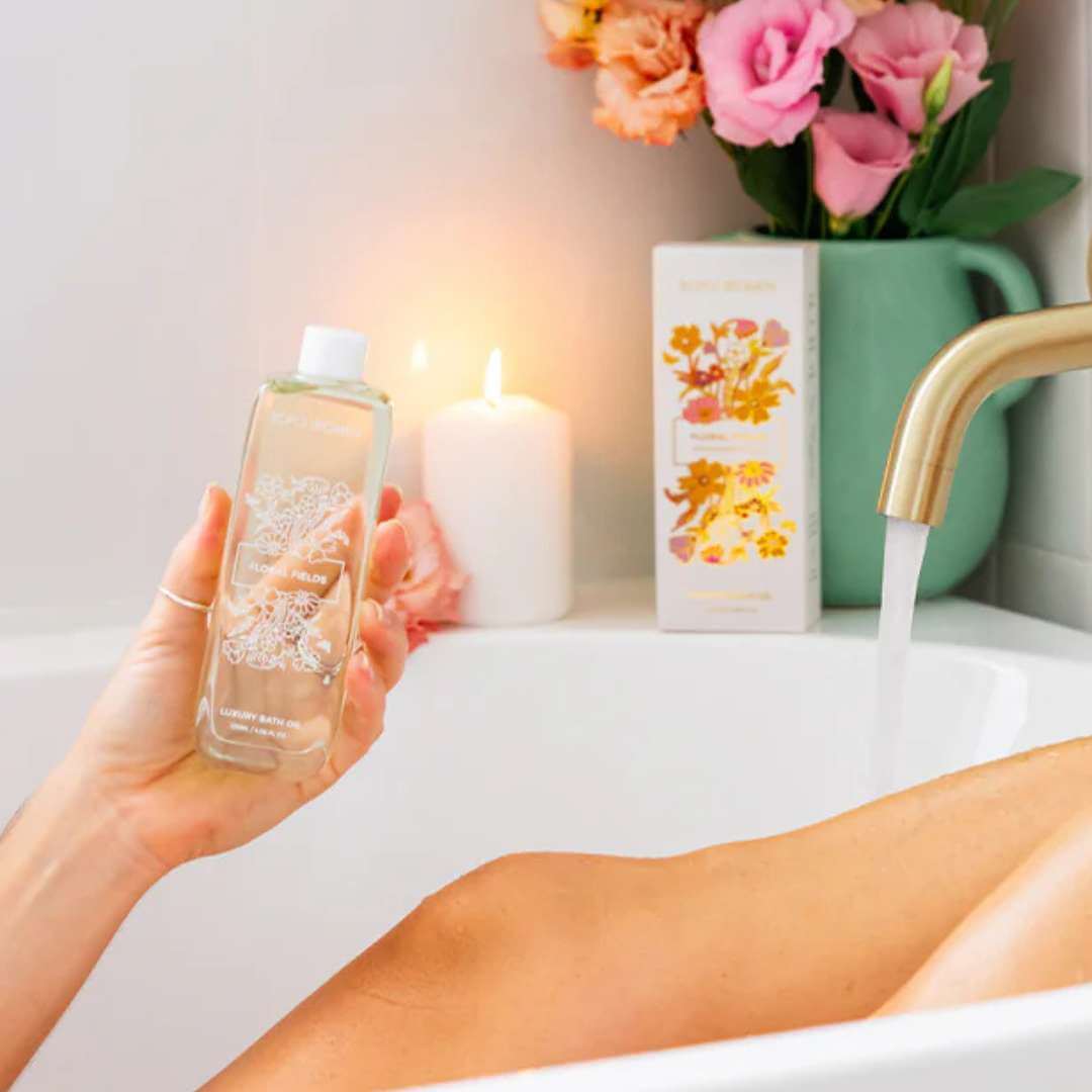 Bopo Women Floral Fields Luxury Bath Oil - Funky Gifts NZ