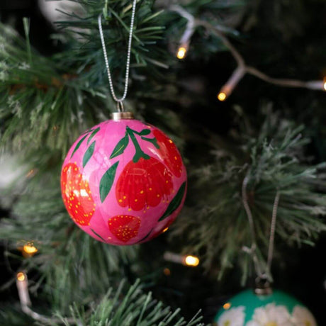 Box of Six NZ Botanicals Christmas Baubles - Funky Gifts NZ