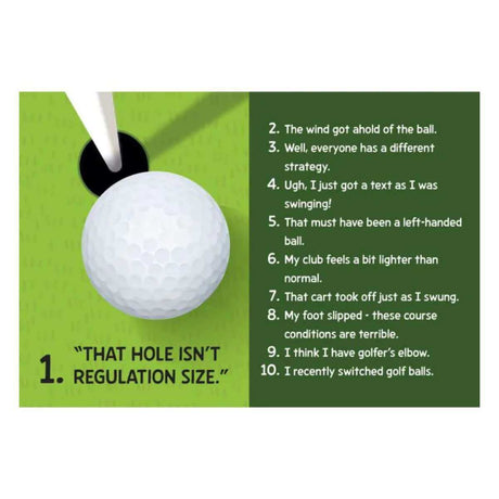 500 Excuses for a Bad Golf Shot - Funky Gifts NZ