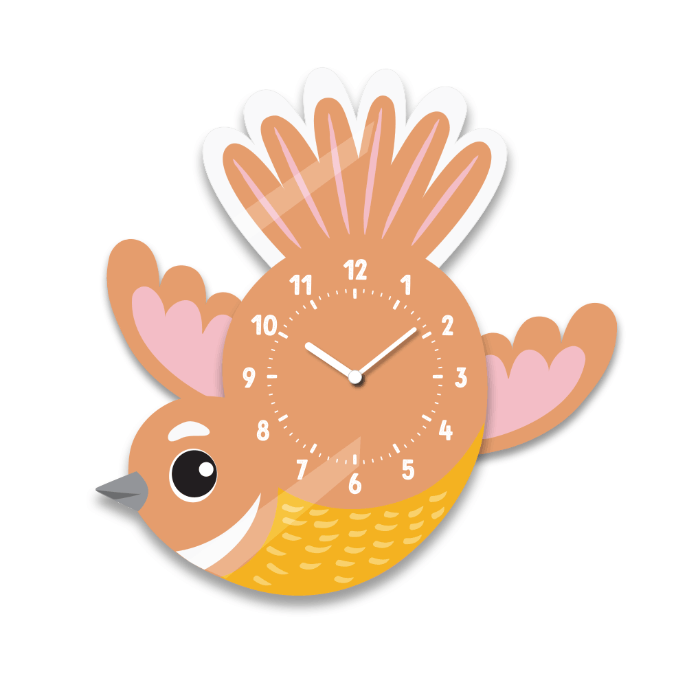 Fantail Kids Wobble Clock - Funky Gifts NZ