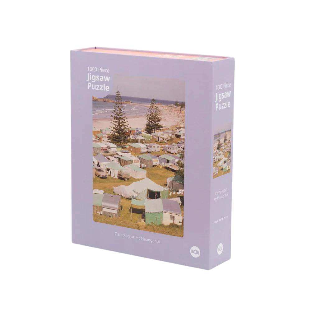 Camping at Mt Maunganui Jigsaw Puzzle - Funky Gifts NZ
