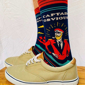 Captain Obvious Men's Socks - Funky Gifts NZ