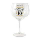 Celebrations Balloon Glass - 18th Birthday - Funky Gifts NZ