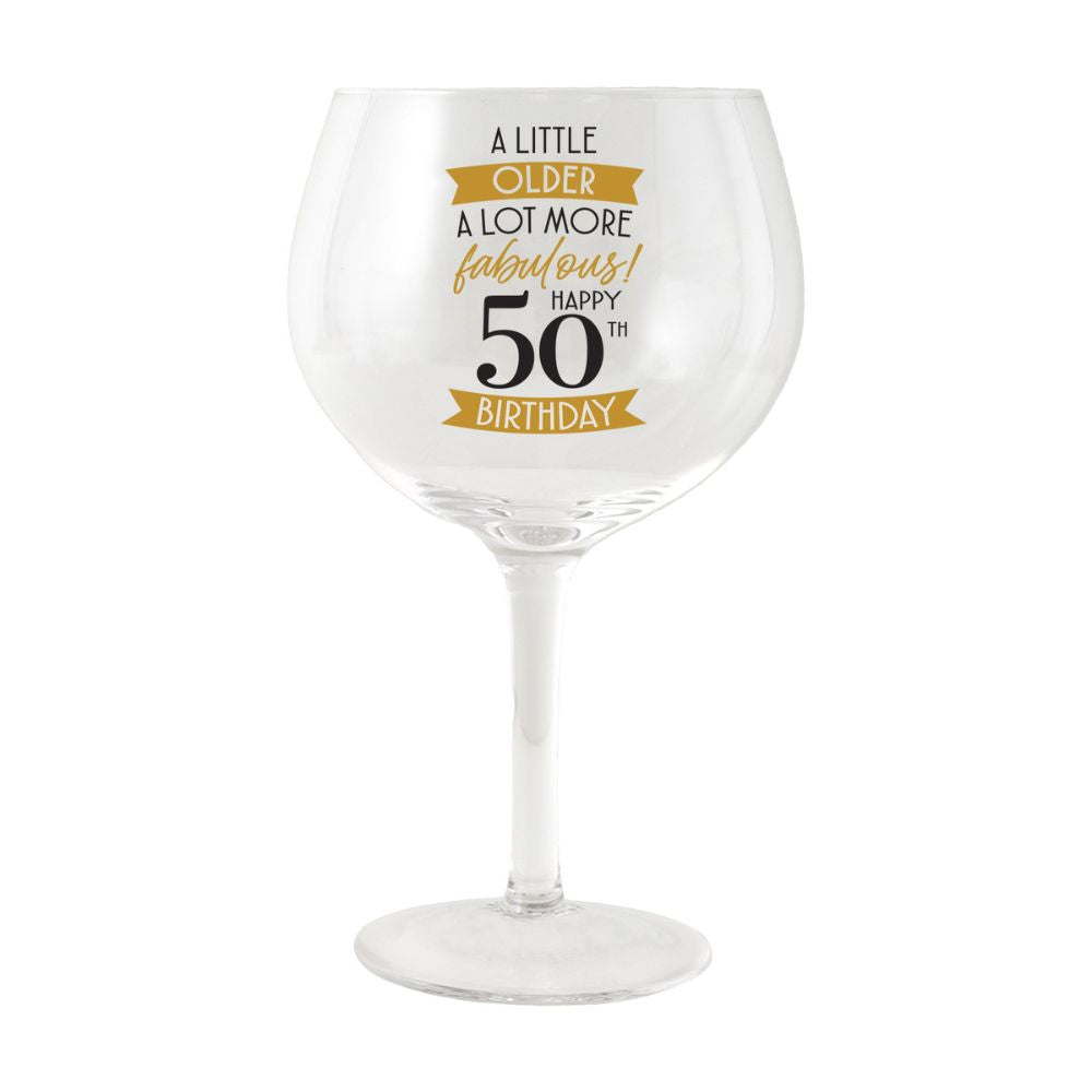 Celebrations Balloon Glass - 50th Birthday - Funky Gifts NZ