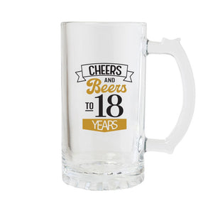 Celebrations Beer Glass -18th Birthday - Funky Gifts NZ