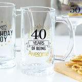 Celebrations Beer Glass - 40th Birthday - Funky Gifts NZ