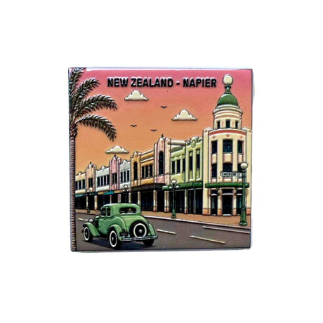 Moana Road Ceramic Square Magnet - Funky Gifts NZ