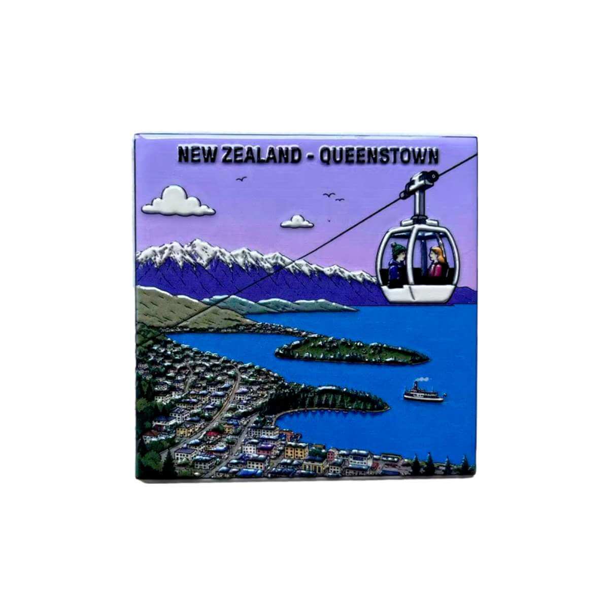 Moana Road Ceramic Square Magnet - Funky Gifts NZ