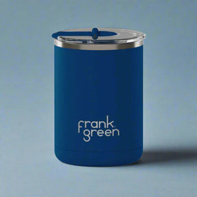 Frank Green - Ceramic Coffee Cup with Hinged Lid - Deep Ocean - Funky Gifts NZ