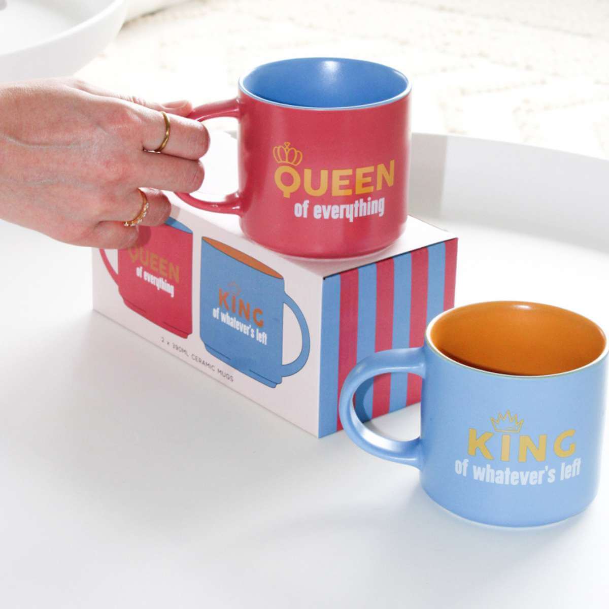 Cheeky Mug Set - King & Queen - Funky Gifts NZ