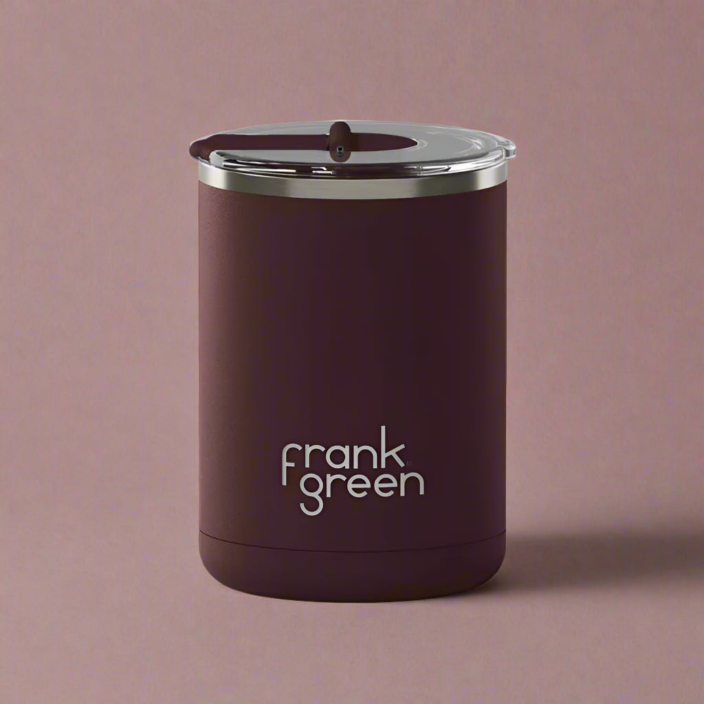 Ceramic Coffee Cup with Hinged Lid - Chocolate - Funky Gifts NZ