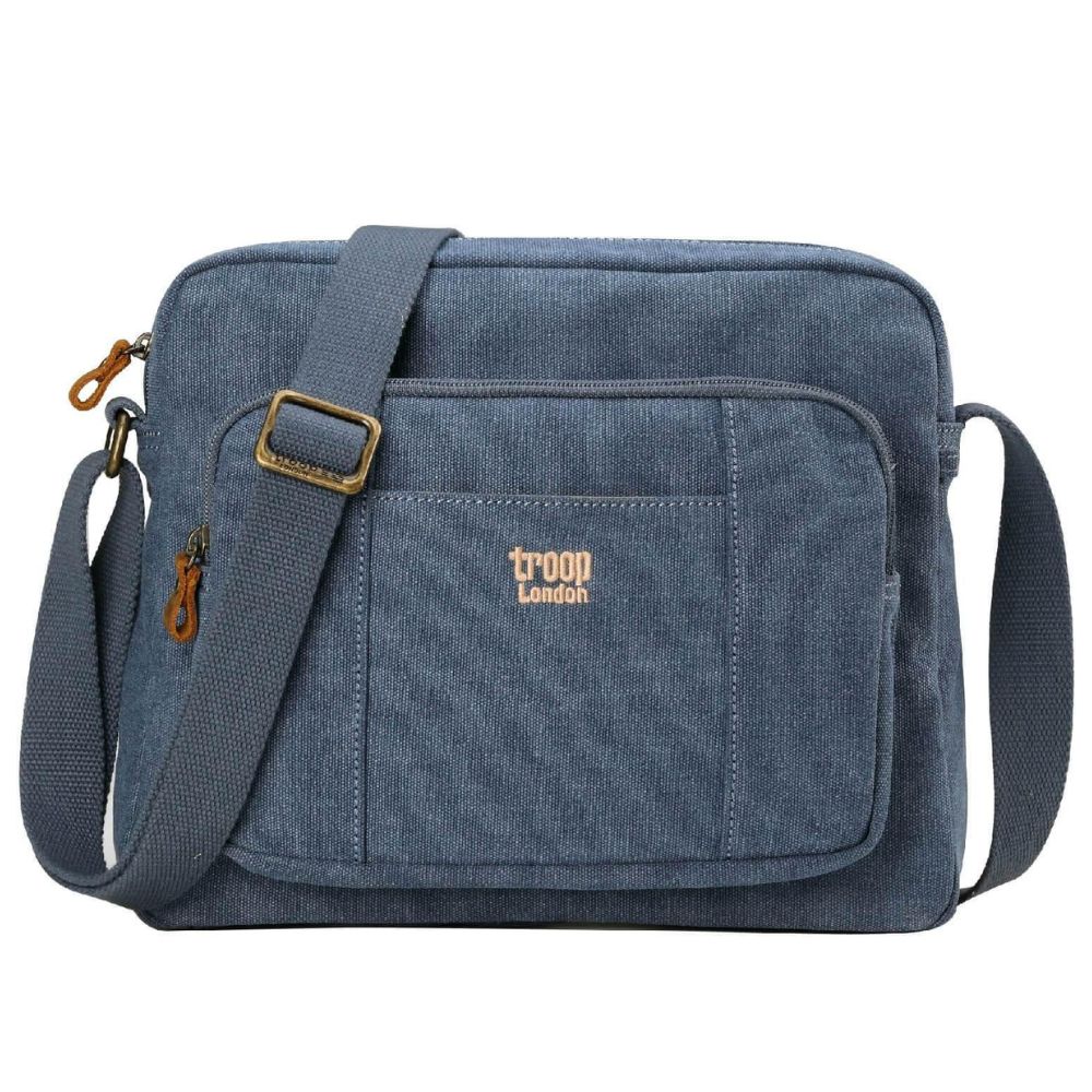 Classic Zip Top Satchel - Blue TRP0234 - Funky Gifts NZ