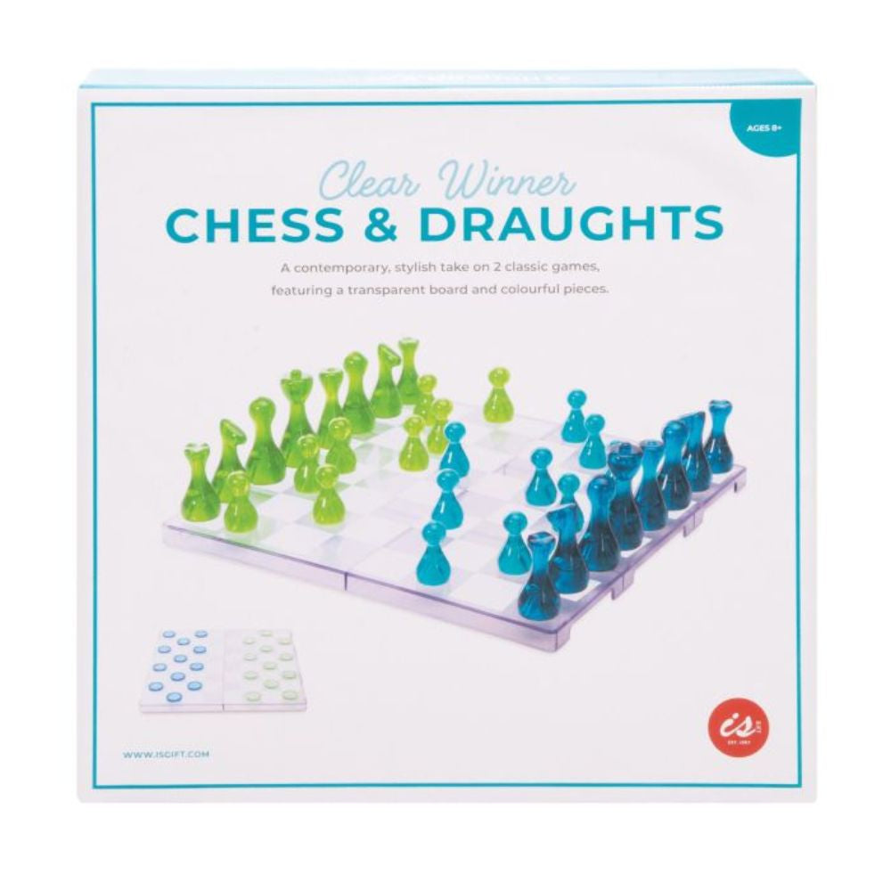 Clear Winner Chess & Checkers - Funky Gifts NZ