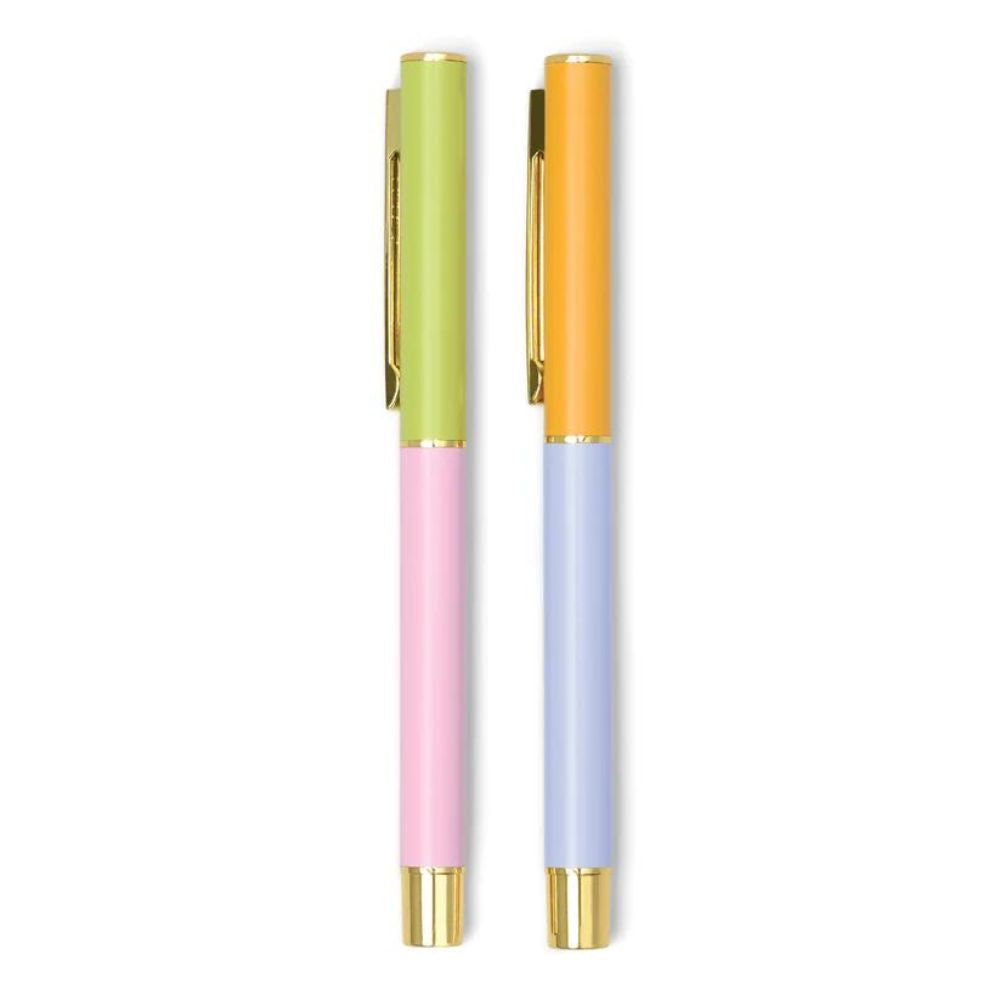 Colourblock Pens Lilac & Cornflower - Funky Gifts NZ