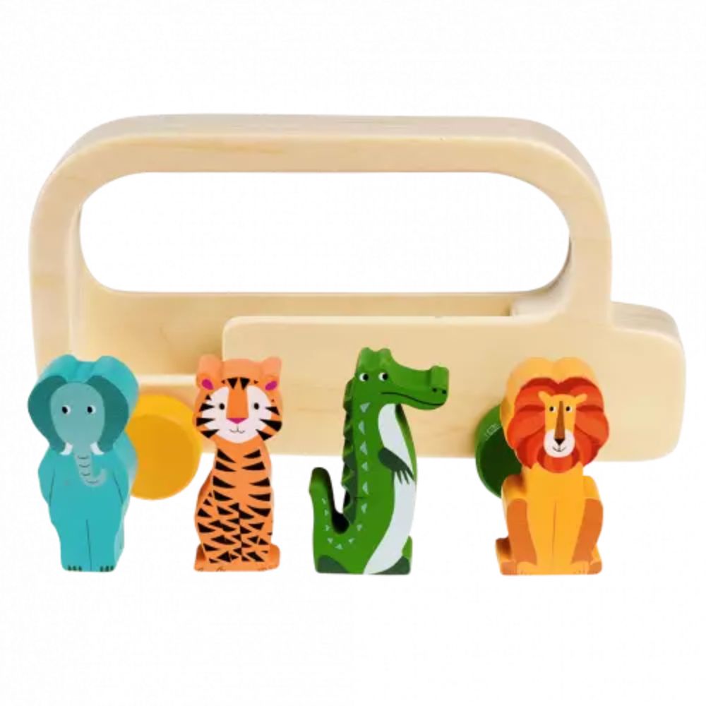 Colourful Creatures Wooden Bus - Funky Gifts NZ