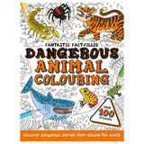 Colouring Book - Fantastic Fact-Filled Dangerous Animals - Funky Gifts NZ
