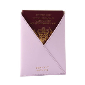 Come Fly With Me Lavender Passport Holder - Funky Gifts NZ
