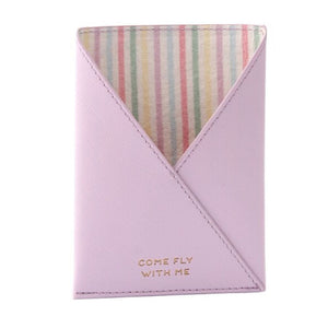 Come Fly With Me Lavender Passport Holder - Funky Gifts NZ