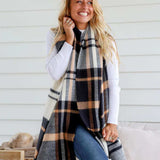 Comfort Scarf - Black White Camel - Funky Gifts NZ