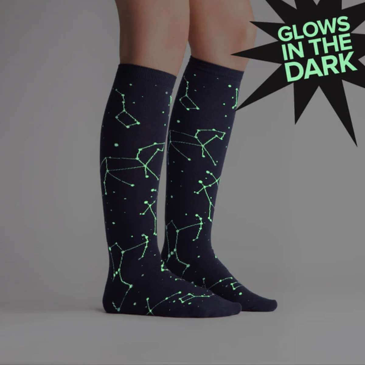Sock It To Me Socks - Women's Knee High - Constellation - Funky Gifts NZ