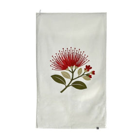 NZ Tea Towel - Pohutukawa Essence - Funky Gifts NZ